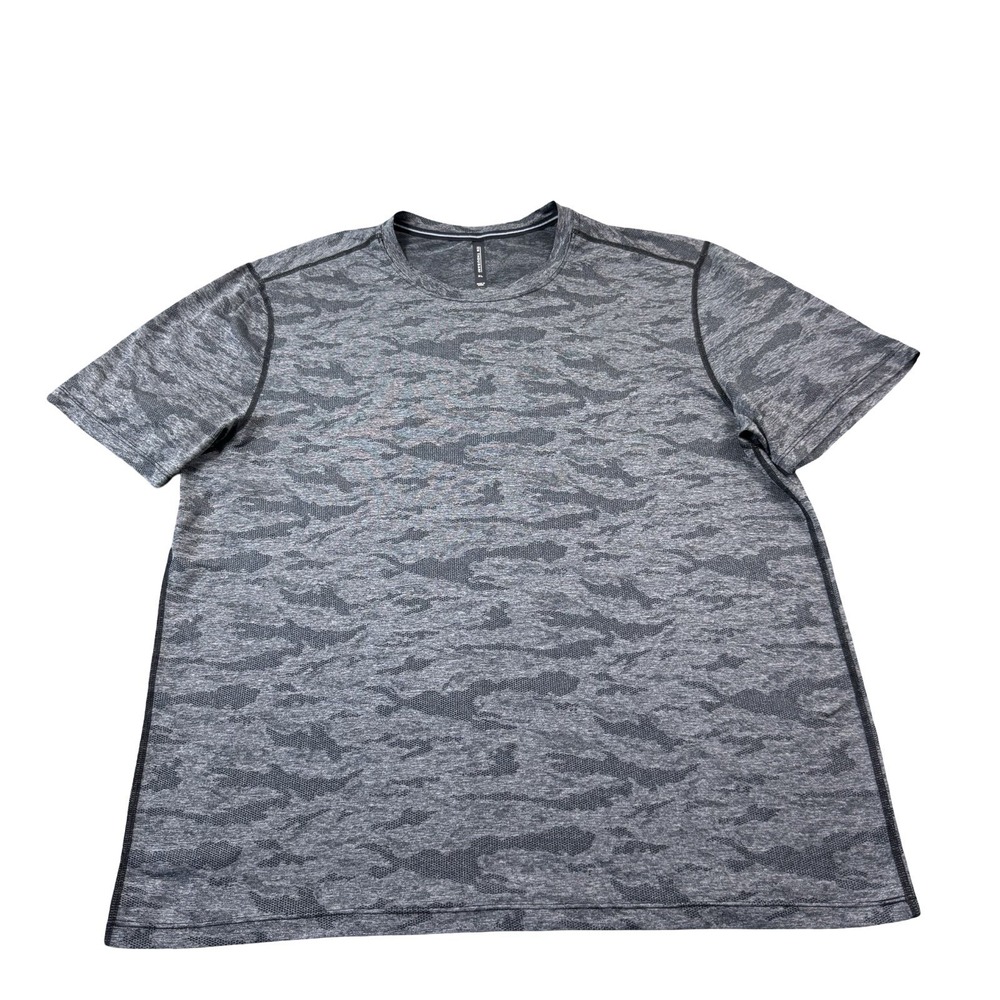 Ten Thousand Gray Camo Mesh Jacquard Athletic T Shirt Mens XL TTKT035
